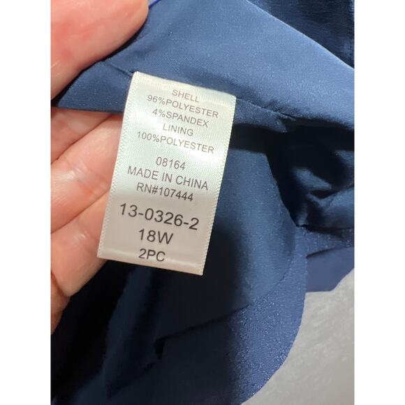 Jessica London Womens Plus Size 18W Bi-Stretch Blazer Navy Blue NWOT $149 - Picture 8 of 11